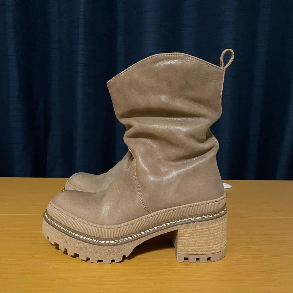 FREE PEOPLE NEW Mel Slouch Boots in Brown